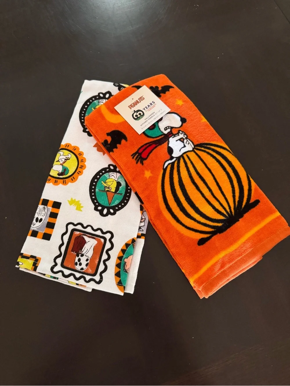 Peanuts Snoopy Halloween Kitchen Towels - Celebrating 60 Years
